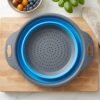 Foldable Silicone Strainer – Space-Saving Kitchen Drainer with Handles