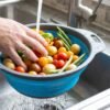Foldable Silicone Strainer – Space-Saving Kitchen Drainer with Handles