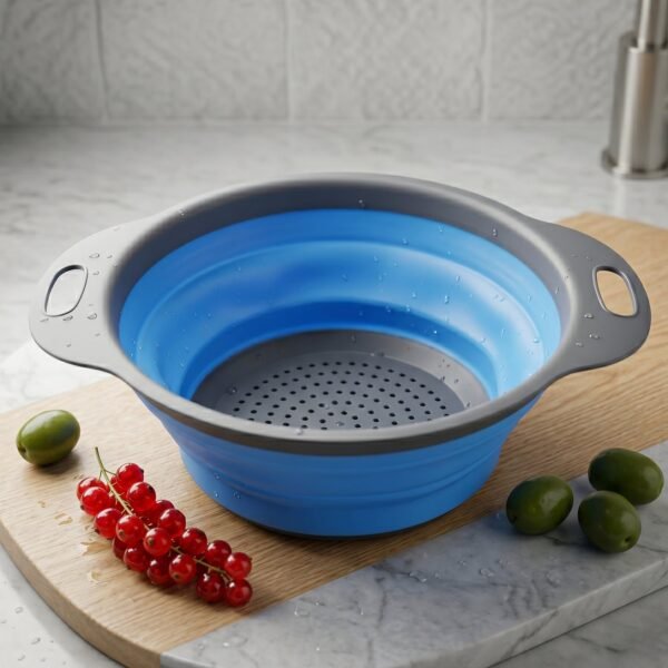 Silicone Collapsible Strainer – Space-Saving Kitchen Tool for Easy Draining