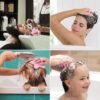 3 In 1 Silicone Shampoo Scalp Massager Brush Face Hair Body Cleanser (1 Pc)