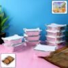 Aluminium Food Container with Lid – 450 ml Leak-Resistant 10 Pc