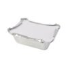 SilverFoilContainer2-04 250 ml Disposable Aluminium Food Containers with Lids – Leak-Resistant Pack of 25