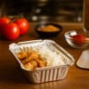 SilverFoilContainer2-05 250 ml Disposable Aluminium Food Containers with Lids – Leak-Resistant Pack of 25