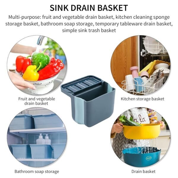 Kitchen Sink Hanging Storage Basket – Suction Cup Design