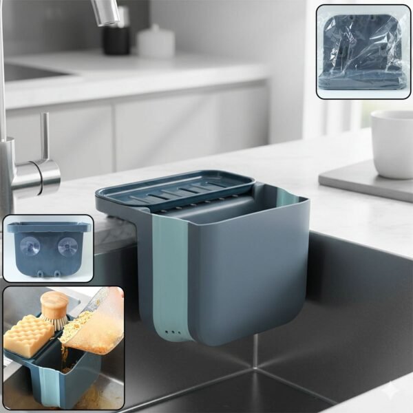 Kitchen Sink Hanging Storage Basket – Suction Cup Design