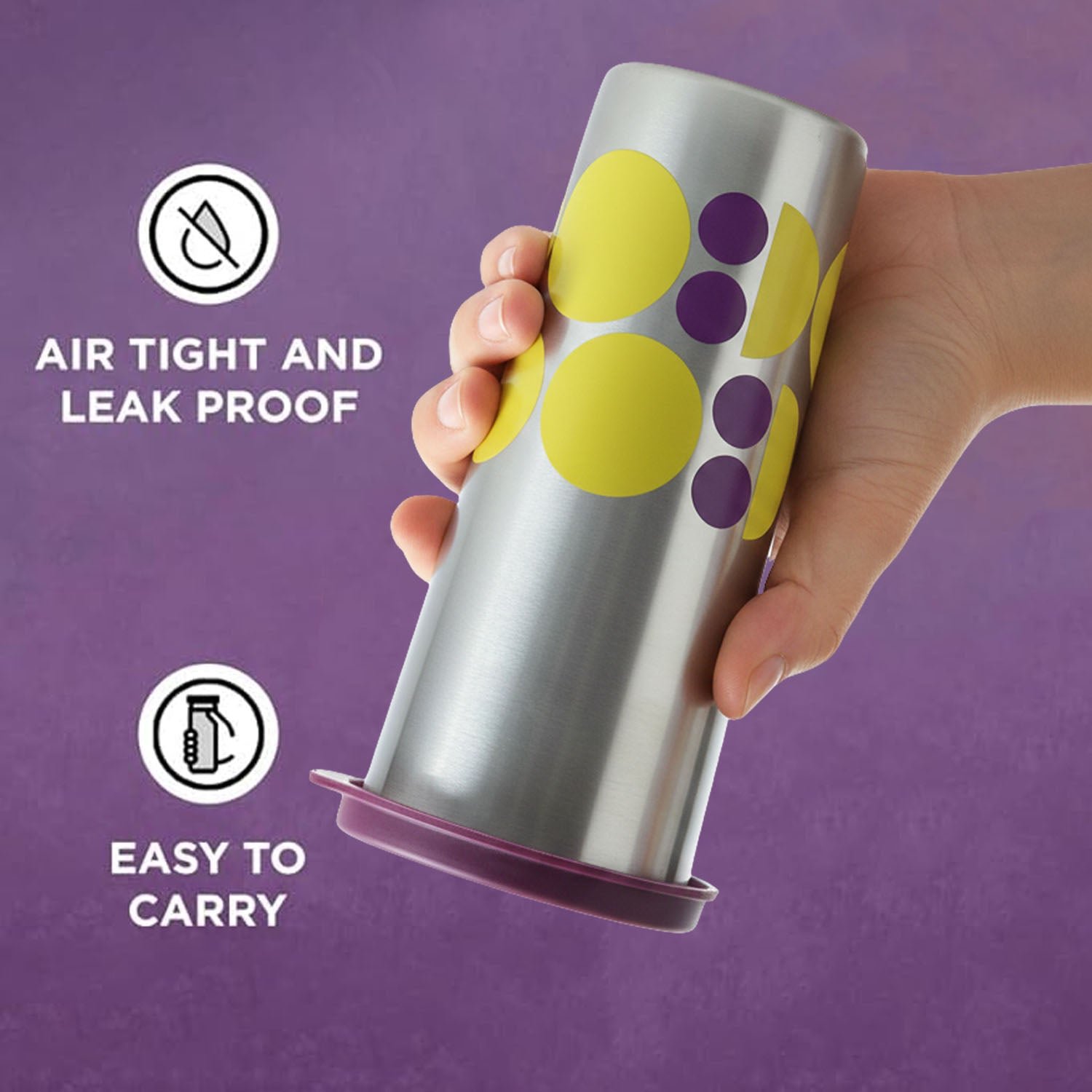 Stainless Steel Travel Tumbler 600 ML – Spill-Proof & Ergonomic