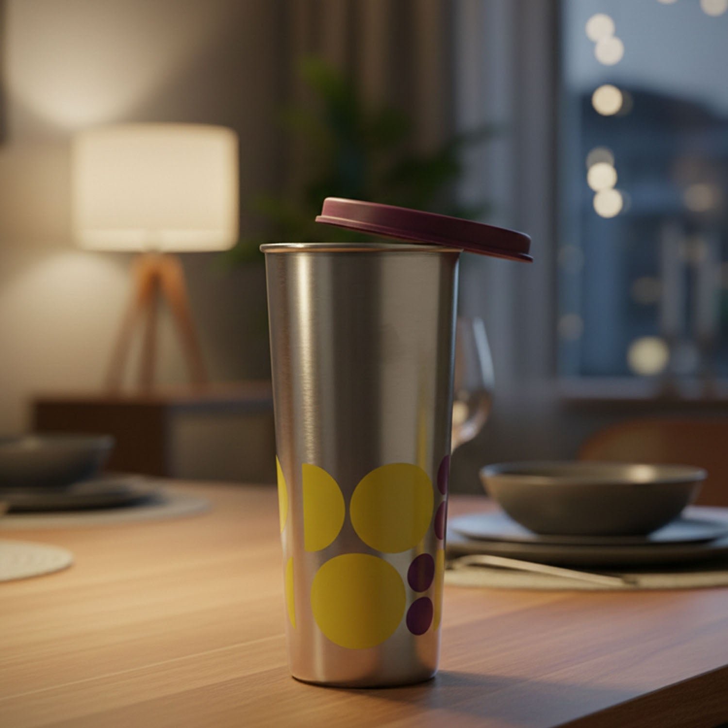 Stainless Steel Travel Tumbler 600 ML – Spill-Proof & Ergonomic