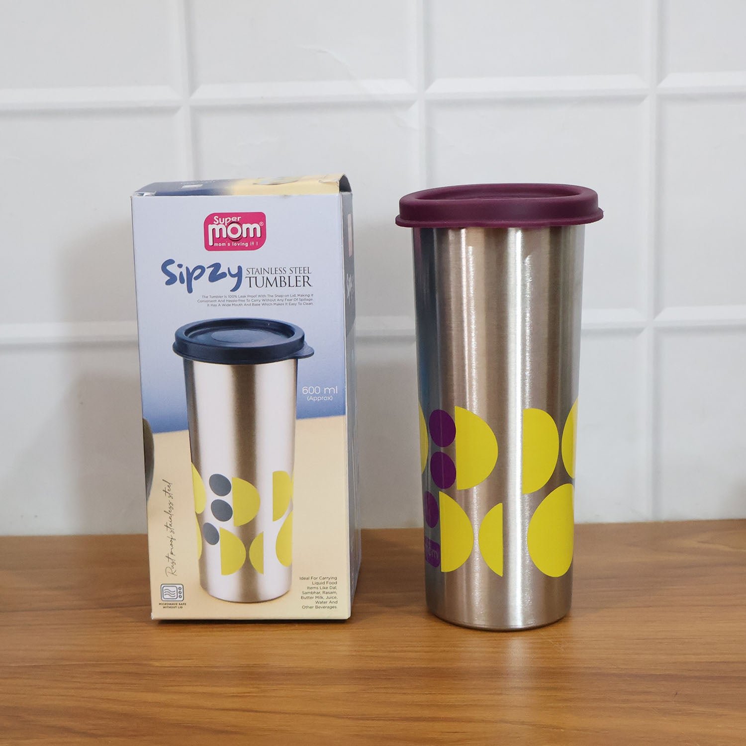 Stainless Steel Travel Tumbler 600 ML – Spill-Proof & Ergonomic