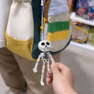 Skeleton Doll Keychain – Fun Hanging Clip-On Bag Charm