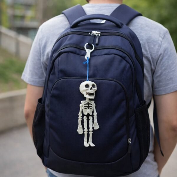 Skeleton Doll Keychain – Fun Hanging Clip-On Bag Charm