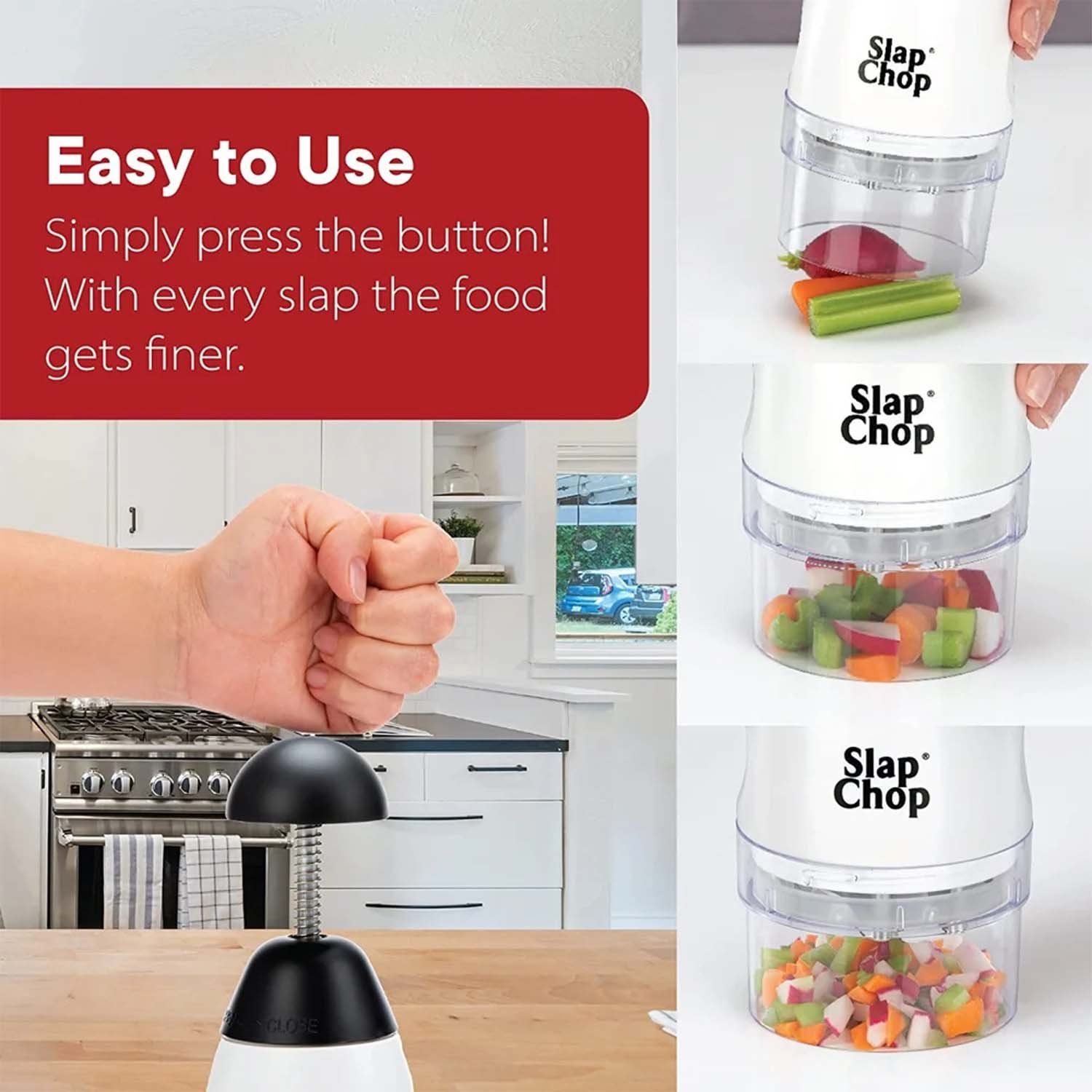 Vegetable & Fruit Chopper – Manual Slap Chop for Quick Prep