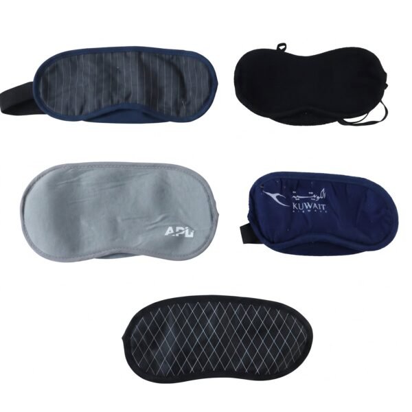 Soft Sleeping Eye Mask for Travel Home and Night Rest Mix Design (1 Pc)