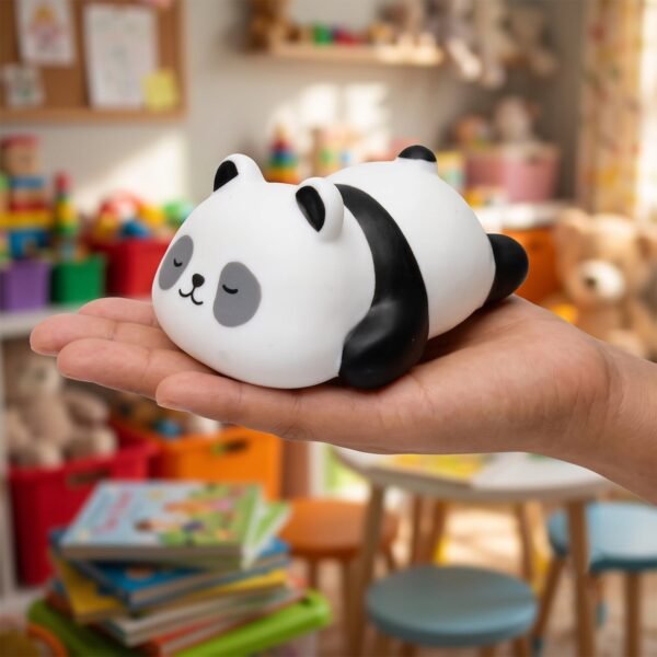 Sleeping Panda LED Night Light, Cute Silicone Bedside Lamp for Kids (1 Pc)