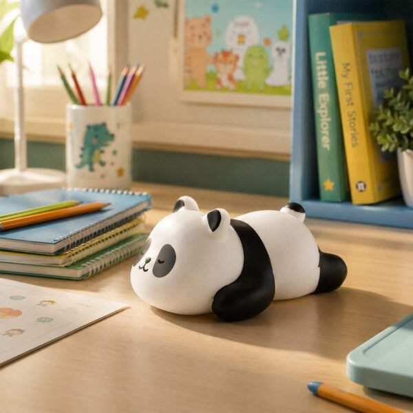 Sleeping Panda LED Night Light, Cute Silicone Bedside Lamp for Kids (1 Pc)