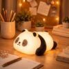Sleeping Panda LED Night Light, Cute Silicone Bedside Lamp for Kids (1 Pc)