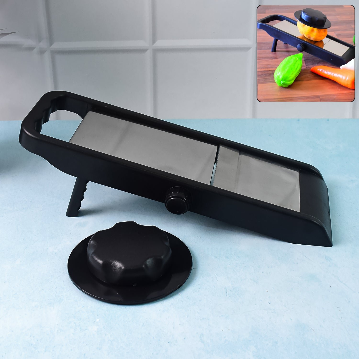 Slicer-01 Adjustable Slicer – Black & Silver Plastic | Supermom