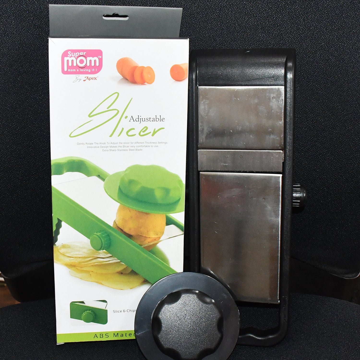 Adjustable Slicer – Black & Silver Plastic | Supermom
