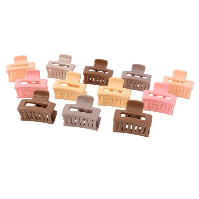 Mini Hair Claw Clips Set – Durable & Stylish 12 Pc