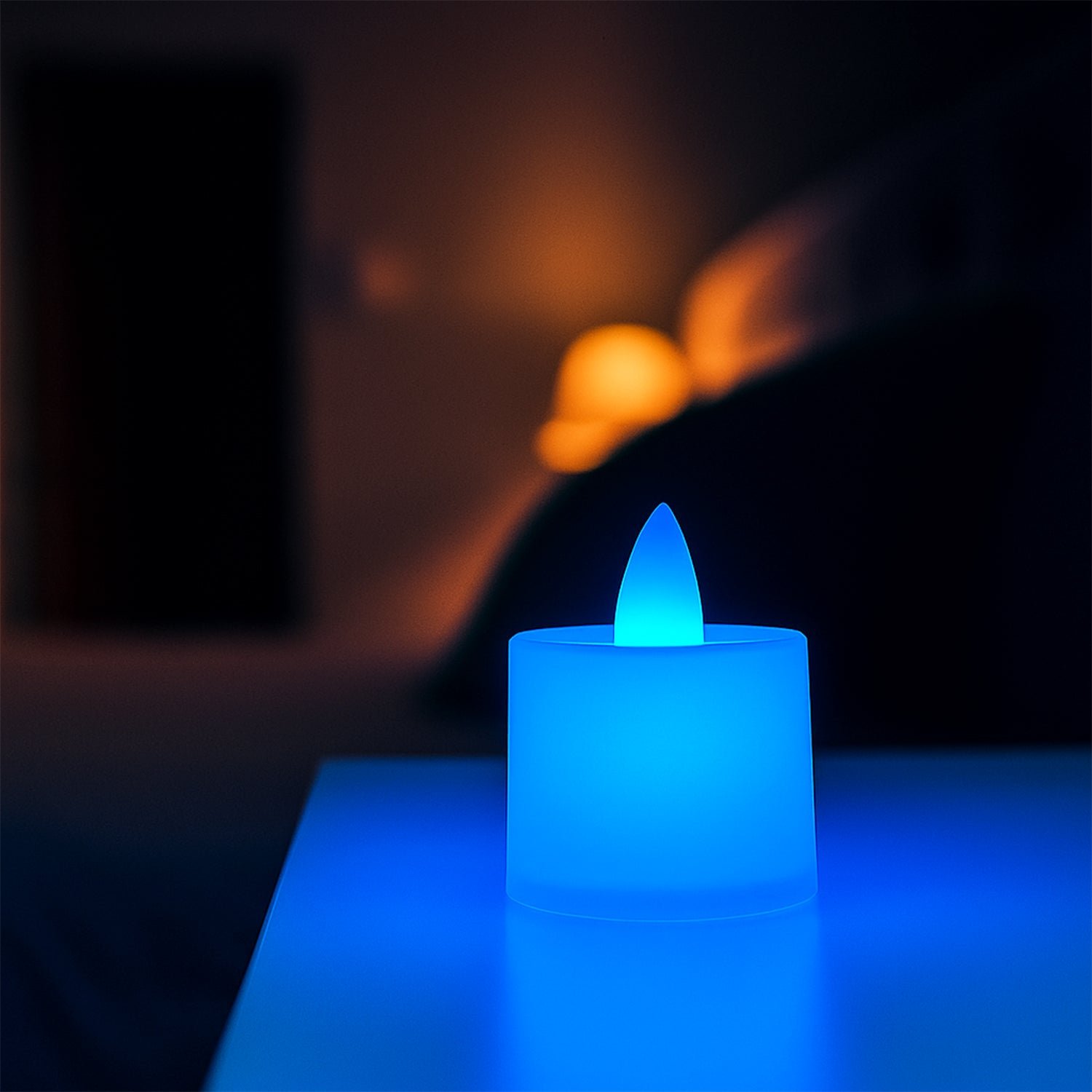 Blue LED Tea Light Candles – 24 Pc Flameless Decorative Lights