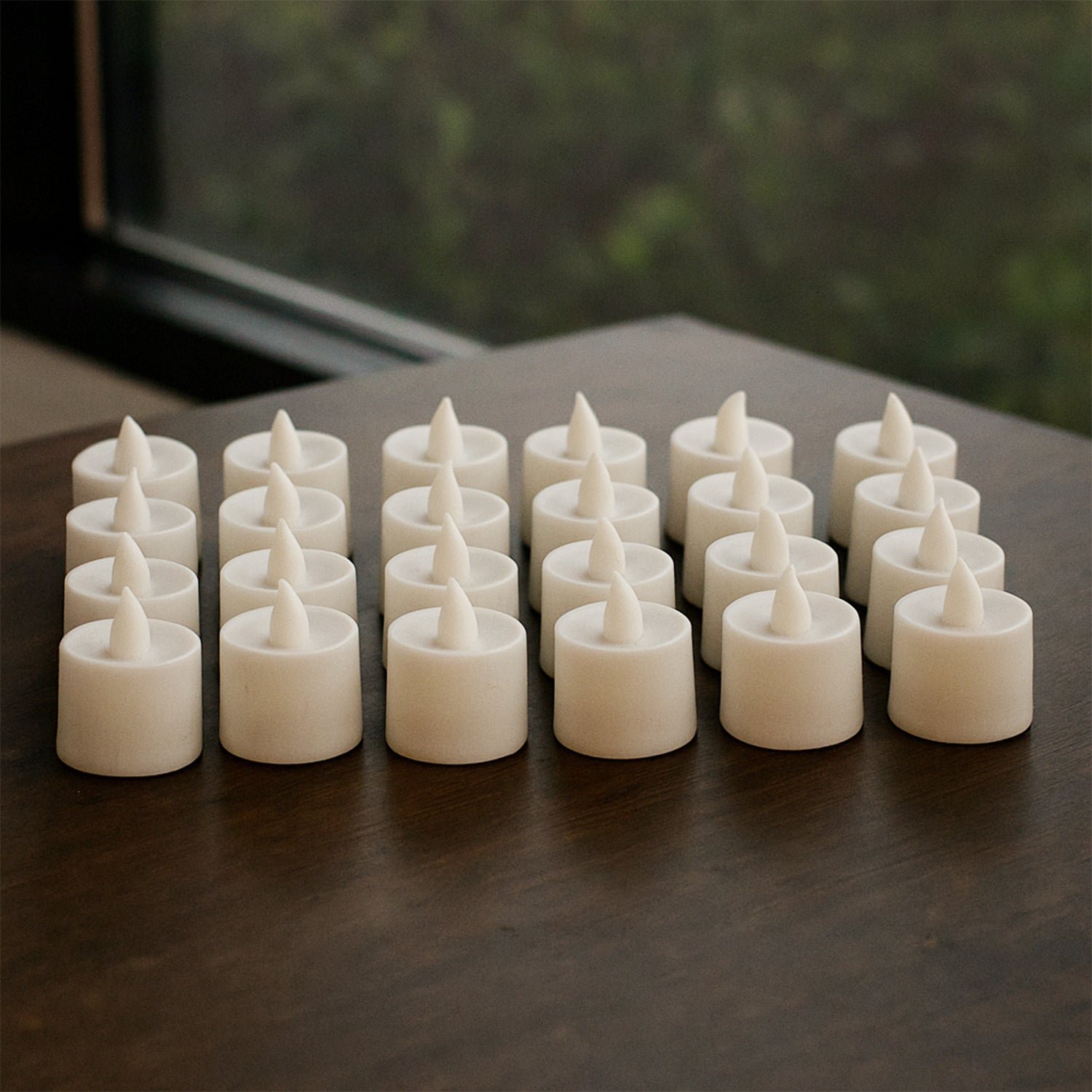 Blue LED Tea Light Candles – 24 Pc Flameless Decorative Lights