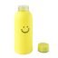 400 ML Smiley Face Glass Travel Water Bottle with Silicone Sleeve (1 Pc)