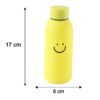 400 ML Smiley Face Glass Travel Water Bottle with Silicone Sleeve (1 Pc)