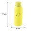 400 ML Smiley Face Glass Travel Water Bottle with Silicone Sleeve (1 Pc)