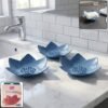 Lotus Blossom Soap Holder Set – 3-Piece Fast Drain Soap Dish
