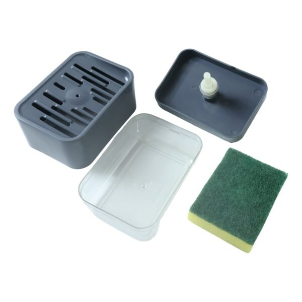 Soap Dispenser with Sponge Holder – Space-saving Kitchen Organizer