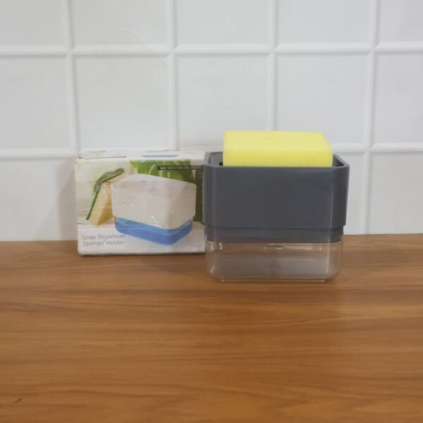 Soap Dispenser with Sponge Holder – Space-saving Kitchen Organizer