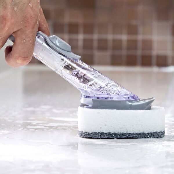 SoapDispensingDishWashingBrushHandle-07.jpg 3 In 1 Liquid Soap Dispenser Dish Cleaning Brush for Kitchen Sink (1 Pc)