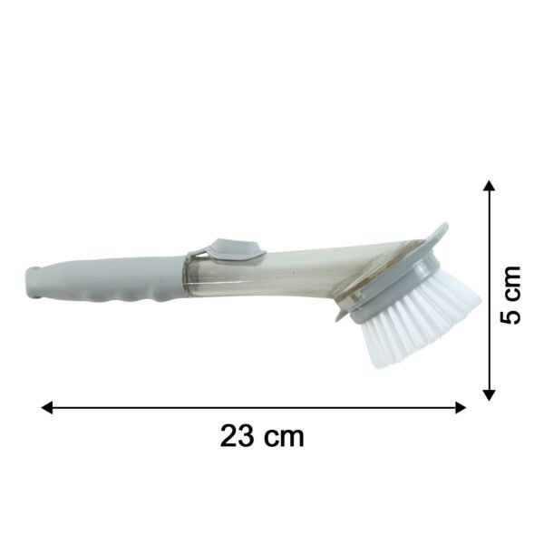 SoapDispensingDishWashingBrushHandle-size.jpg 3 In 1 Liquid Soap Dispenser Dish Cleaning Brush for Kitchen Sink (1 Pc)