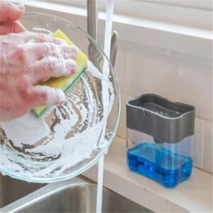 2-in-1 Soap Dispenser – Countertop Sponge Caddy for Kitchen | VelvetBubbles