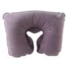Inflatable U Shape Velvet Travel Neck Pillow for Flight Rest (1 Pc)