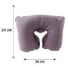 Inflatable U Shape Velvet Travel Neck Pillow for Flight Rest (1 Pc)