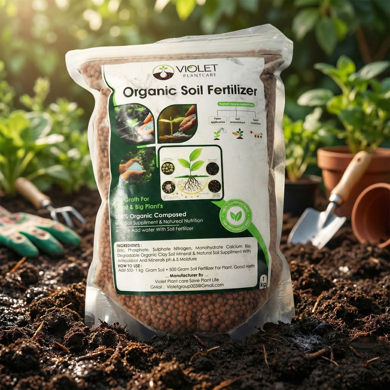Red Organic Soil Fertilizer Granules – Natural Nourishment for Strong Roots