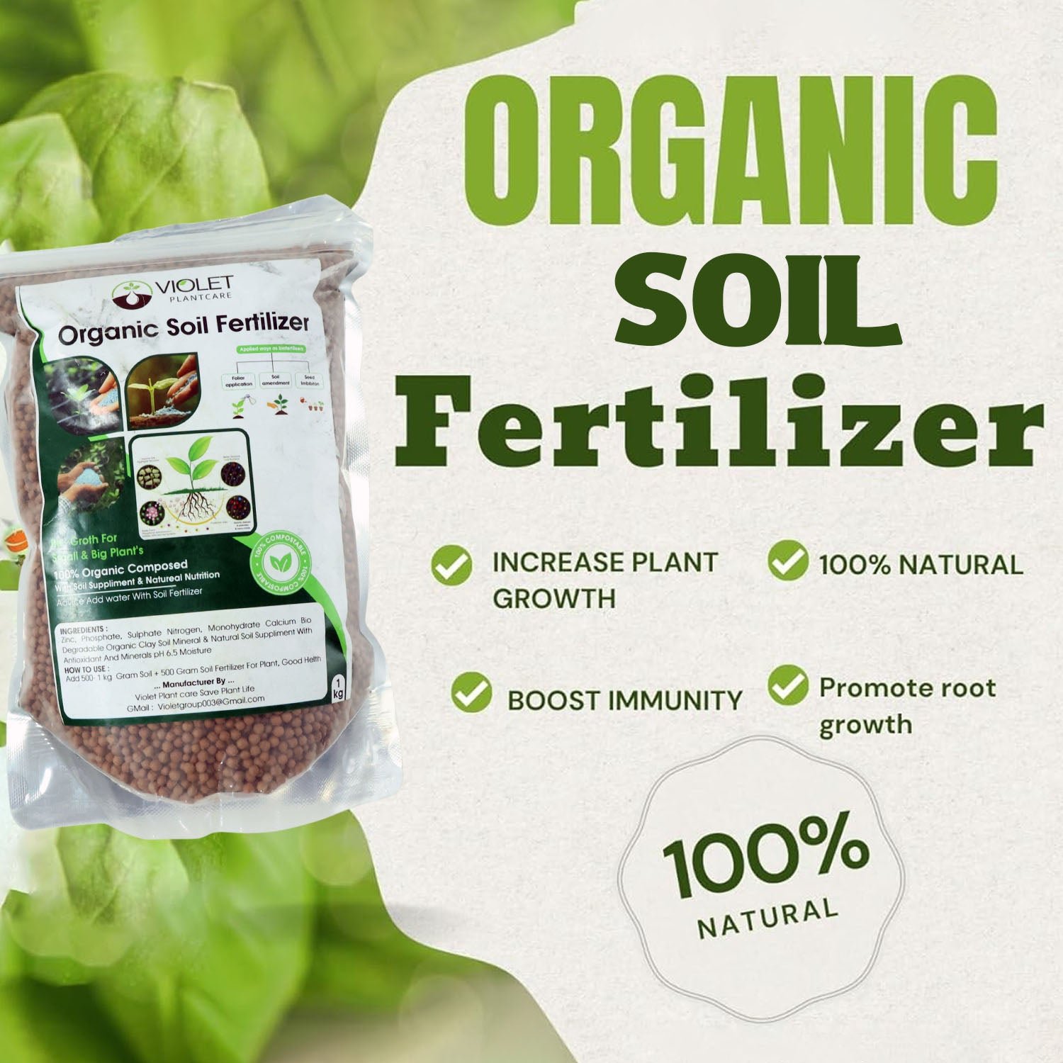 Red Organic Soil Fertilizer Granules – Natural Nourishment for Strong Roots