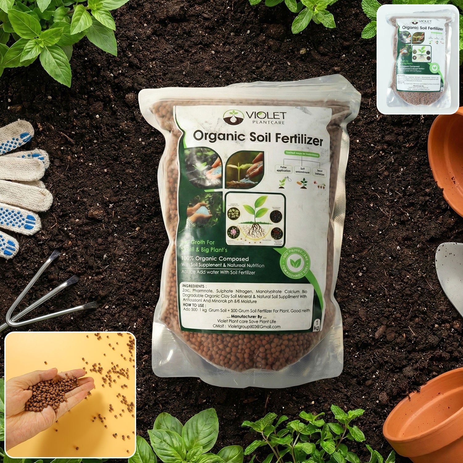 Red Organic Soil Fertilizer Granules – Natural Nourishment for Strong Roots