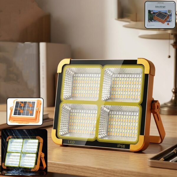 High Power Solar LED Flood Light – Rechargeable Outdoor Security