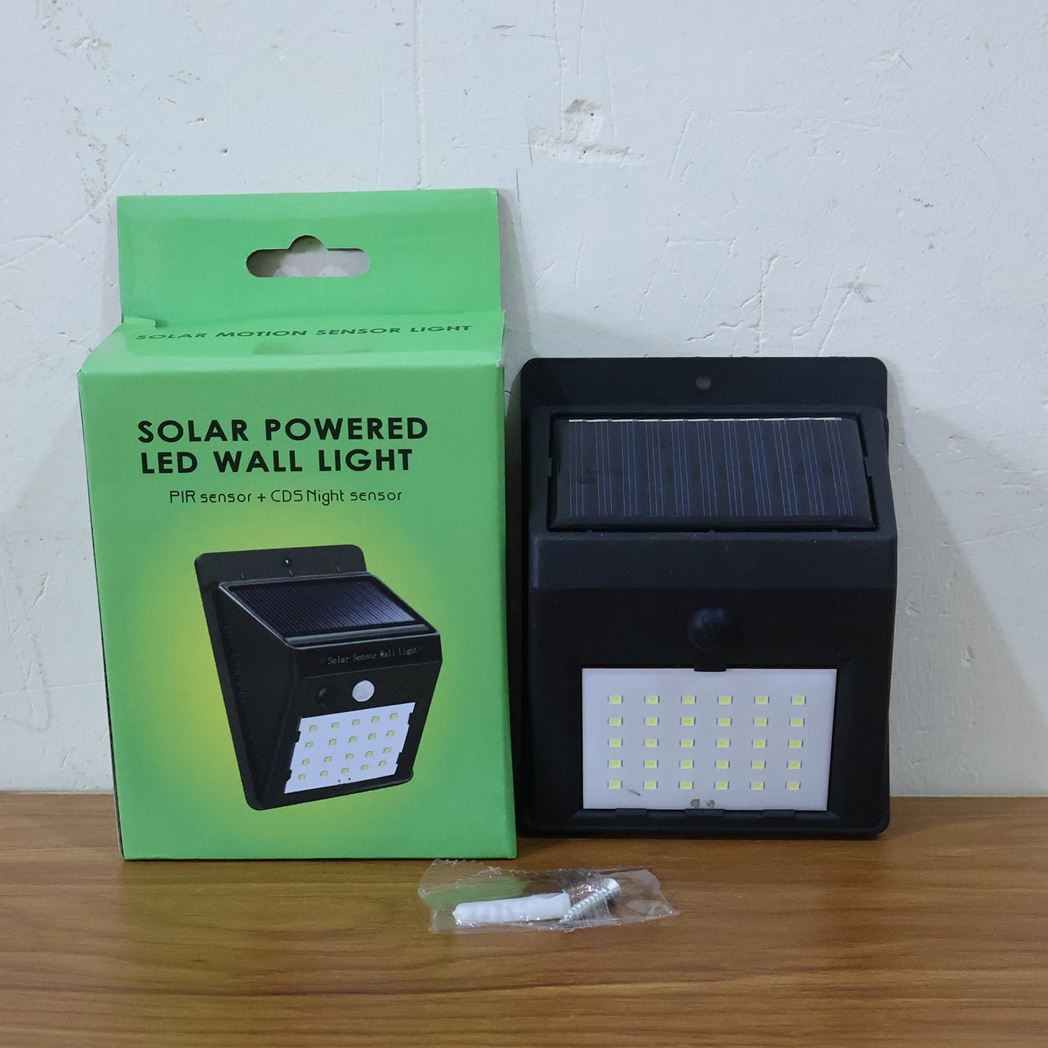 Solar Powered LED Wall Light – Motion Sensor Outdoor Security Lamp