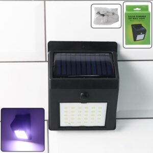 Solar Powered LED Wall Light – Motion Sensor Outdoor Security Lamp