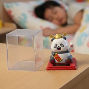 Solar Powered Moving Hand Panda Showpiece – Cute Waving Desk Decor