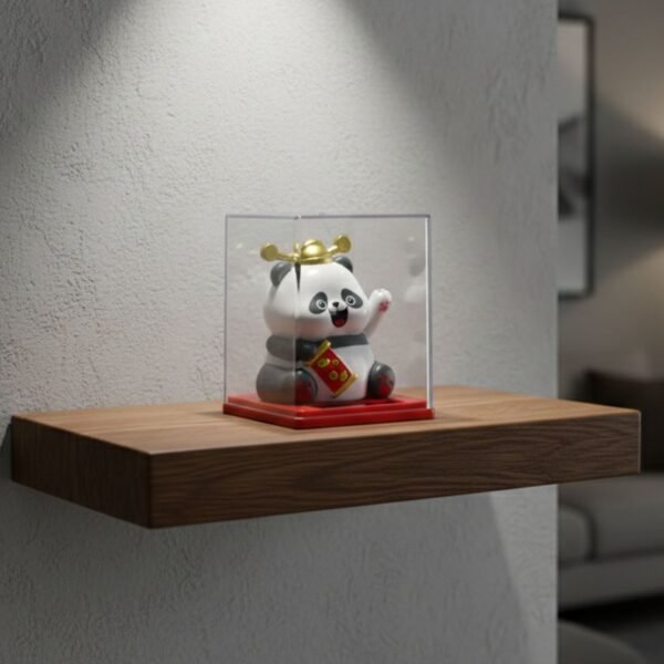 Solar Powered Moving Hand Panda Showpiece – Cute Waving Desk Decor