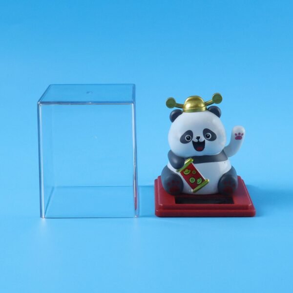 Solar Powered Moving Hand Panda Showpiece – Cute Waving Desk Decor