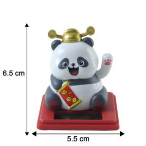 Solar Powered Moving Hand Panda Showpiece – Cute Waving Desk Decor