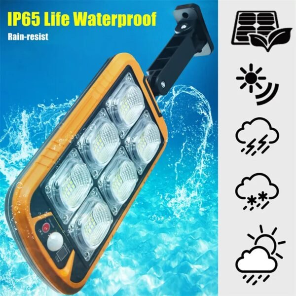 Solar LED Motion Sensor Wall Light with Remote Waterproof Outdoor (1 Set)