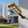 Solar LED Motion Sensor Wall Light with Remote Waterproof Outdoor (1 Set)