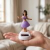 Solar Powered Dancing Hula Doll Bobble Toy for Car Dashboard Decor (1 Pc)