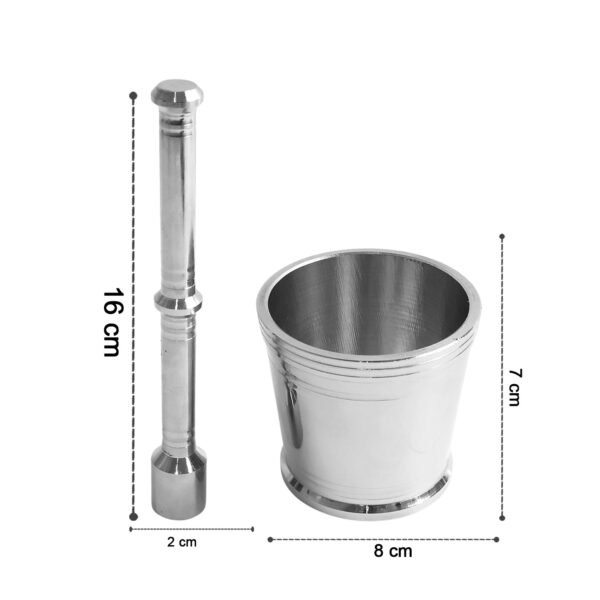 Stainless Steel Mortar & Pestle Set – Durable Kitchen Grinder