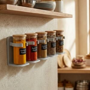 Wall Mounted Spice Rack Organizer – Space-Saving Kitchen Storage